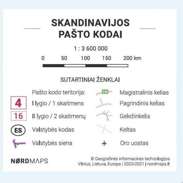 Skandinavija pašto kodai